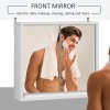 HOMCOM Bathroom Mirror Cabinet Wall Mounted Storage Shelf Bathroom Cupboard Double Door