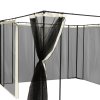 Outsunny fit 13x10ft Gazebo Universal Replacement Mosquito Netting for Patio Gazebos and Canopy Tents with Zippers for 3(m) x 4m Gazebo, (Sidewall Only) Beige