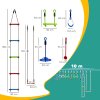 AIYAPLAY Zip Line Kit for Kids, 10-Piece Outdoor Obstacle Course for Kids, 10m Kids Slackline Kit with Monkey Bars, Swing, Climbing Ladder, Hanging Tray, Metal Rings, Gripping Balls, Multicoloured