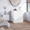 HOMCOM Chest of Drawers, 4 Drawers Storage Cabinet with Metal Rails, Anti-Tip for Playroom, Nursery Room, Hallway, etc