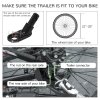 PawHut Dog Bike Trailer Dog Stroller 2 in 1 Foldable with Aluminium Frame, Quick-Release Wheels, Safety Leash, Anti-Slip Mat, Hitch Coupler, Reflectors, Flag, for Medium Dogs - Green
