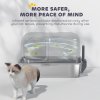 PawHut Stainless Steel Litter Tray with Plasma Deodoriser System, 65L Extra Large Enclosed Litter Box with Lid High, Sided Wall and Scoop for Larger Cats, Easy to Clean & Odour-Resistant, Grey