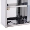 HOMCOM Stainless Steel wall mounted Medicine Cabinet with 2 Shelves + Security Glass Door Lockable 48 cm(H)