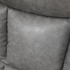 HOMCOM Recliner Armchair, Swivel PU Leather Manual Reclining Chair with Adjustable Leg Rest, Drink Holders, Side Pockets, Rocker Chair for Home Living Room, Light Grey