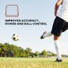 HOMCOM Football Rebounder Net, Adjustable Kickback Target Goal Teens Adults Training Aid for Multi-Sports Practise, Red