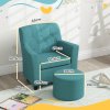 AIYAPLAY Kids Sofa Set, Toddler Chair with Footrest, Single Seater Kids Armchair for Playroom Bedroom, Blue