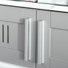 kleankin Bathroom Mirror Cabinet, Wall Mounted Storage Cupboard with Double Doors and Adjustable Shelf, Bathroom Organizer