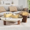 HOMCOM Set of 3 Wicker Storage Baskets, Woven Baskets with Handles, for Organizing, Storage Boxes for Shelves, Bedroom, Living Room, Bathroom, Natural Tone