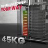 HOMCOM Home Gym Equipment, Multi Gym Workout Station with 45Kg Weight Stack, Chest Station, Butterfly Press & Leg Developer for Strength Training, Black