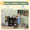 AIYAPLAY Toy Storage Unit, with 8 Removable Bins, Storage Shelves, Cabinet, Toy Organiser, for Playroom, Kids Room, Nursery, Grey