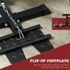 SPORTNOW Lat Pull Down Machine with Adjustable Seat, High and Low Pulley Cable Machine with Flip-Up Footplate, Multi-Function Home Gym Fitness Equipment - Black