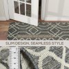 HOMCOM UV Resistant Indoor & Outdoor Area Rug, Easy-Cleaning Machine Washable Rug with Geometric Pattern for Patio, Garden, Kitchen, Bathroom or Living Room, 170 x 120 cm, Grey