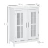 kleankin Narrow Bathroom Cabinet, Slim Bathroom Storage Unit with Adjustable Shelves, Freestanding Storage Cupboard 60 x 30 x 80 cm