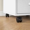 HOMCOM 3-Drawer Filing Cabinet, Mobile File Cabinet for Home Office, Small Rolling Filing Cabinet, Printer Stand, Under Desk File Cabinet for A4, Letter-Size Files, White Wood Grain