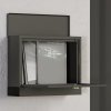 HOMCOM Wall Mounted Letter Box, Weatherproof Post Box for Outside, Modern Mailbox with 2 Keys and Viewing Windows, Easy to Install, 36.5x11.5x29cm, Black