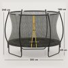 SPORTNOW 10ft Trampoline with Enclosure Net, Spring Cover, Outdoor Trampoline Garden Jumping Mat, Black