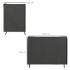 Outsunny 3 Seater 600D Oxford Patio Swing Chair Cover Outdoor Garden Furniture Rain Protection Protector Waterproof Anti-UV, 205 x 124 x 164cm, Dark Grey