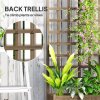 Outsunny Wooden Trellis Planter, Raised Beds for Garden with Wheels and Drainage Holes, Privacy Screen Planter Box to Grow Vegetables, Herbs and Flowers for Garden, Patio, Deck, Brown