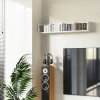 HOMCOM Wall Mount 84 CD / 56 DVD/Blu-ray/ Media Storage Rack 4 Cubes Wooden Shelf Organizer Unit Bookcase Display