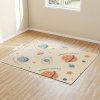 AIYAPLAY Baby Play Mat Double Sided, Foldable & Reversible Activity Playmat, Waterproof Kids Foam Crawling Mat for Outdoor Indoor Playtime Picnics, 177 x 146 x 1.5cm, Astronaut & Planet Theme