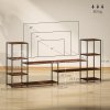 HOMCOM TV Unit for TVs up to 60 Inches, Industrial TV Stand with Storage Shelves, Entertainment Centre for Living Room, Bedroom