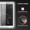 HOMCOM Bluetooth Bathroom Mirror with LED Lights, Illuminated Backlit Wall Mounted Vanity Mirror with 3 Colours Dimmable, Demister Pad, Memory Function, Touch Sensor, IP44