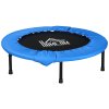 HOMCOM 101 Mini Fitness Trampoline Home Gym Yoga Exercise Rebounder Indoor Outdoor Jumper with Safety Pad, Support Up to 100 KG, Blue and Black
