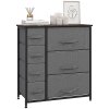 HOMCOM Chest of Drawers with 7 Drawers, Fabric Drawers with Large Storage Space, Drawers Dresser with Metal Frame, Adjustable Feet for Bedroom Living Room