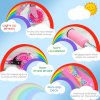 HOMCOM Kids Scooter with Lights, Music, Adjustable Height, Foldable Frame, LED Wheels, for Ages 3-7 Years - Pink