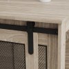 PawHut Dog Crate Furniture, Dog Cage End Table with Sliding Door, Pet Kennel for Extra Large Breeds, 118 x 75.5 x 82cm, Walnut Brown