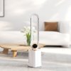 HOMCOM Bladeless Tower Fan with UV Sterilisation & Humidifier, 3-in-1 Air Cooling Fan with Oscillation, 12-Speed, Remote Control, 8H Timer, Sleep Mode, for Home Office, White