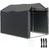 Outsunny 2.2 x 1.6 m Garden Storage Tent, Waterproof Anti-UV Bike Tent with Roll-up Zipper Door, Galvanised Outdoor Storage Shelter Carport for Bike, Motorbike, Garden Tools, Dark Grey