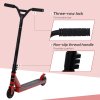 HOMCOM Street Stunt Scooter Intermediate and Beginner Freestyle Tricks Scooters For 14+ Teens Adult w/ Rear 10cm Wheel & Brake - Red