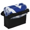 Outsunny Reversible Outdoor Rug with Carry Bag, Waterproof Plastic Straw Mat for Garden, Deck, RV, Picnic, Beach, Camping, 182 x 274cm, Blue and White