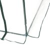 Outsunny Walk-in Polytunnel Greenhouse with Roll-up Door Transparent Tunnel Greenhouse with Steel Frame and PVC Cover, 2.5 x 2m
