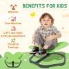 AIYAPLAY Sensory Spinning Chair for Kids, Butterfly-Shaped Swivel Chair for Balance and Coordination Training, Multi-Position Spinning Seat with Non-Slip Base, Green