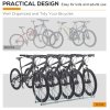 HOMCOM Bike Stand Parking Rack Floor or Wall Mount Bicycle Cycle Storage Locking Stand (5 Racks, Silver)