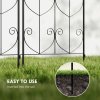 Outsunny Set of 2 Metal Garden Trellis, Decorative Trellis Panels for Climbing Outdoor Plants, Vegetables, Vines, Flowers, 150 x 50 cm, Bird Design