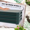 Outsunny Set of 2 Raised Garden Bed, Outdoor Planter Box with Galvanised Steel Frame for Growing Vegetables, Flowers and Herbs, 110 x 50 x 30cm, Green