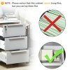 HOMCOM 3-Drawer Lockable Filing Cabinet, File Cabinet on Wheels, Mobile Office Storage Drawers for Home Office, Bedroom and Living Room