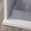 HOMCOM 204 CD Media Display Shelf Unit Set of 2 Blu-Ray Tower Rack w/ Adjustable Shelves Bookcase Storage Organiser, White