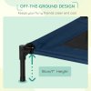 PawHut Raised Dog Bed Cat Elevated Lifted Puppy Pet Elevated Cot Portable Camping Basket - Blue (Medium)