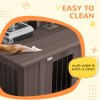 PawHut Dog Crate Furniture End Table, Pet Kennel for Extra Large Dogs with Magnetic Door Indoor Animal Cage, Purple, 114 x 60 x 82 cm