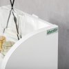 kleankin Slim Bathroom Storage Cabinet with 2 Open Shelves and Toilet Paper Roll Holder, Freestanding Bathroom Storage Unit with Adjustable Shelf, 23 x 18 x 100 cm, White
