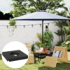Outsunny Umbrella Weights for Cantilever Parasols, Set of 4 Heavy Duty Parasol Base Weights, 64kg Sand or 55kg Water Filled, Black