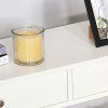 HOMCOM Console Table Side Desk w/ Shelves Drawers Open Top X Support Frame Living Room Hallway Home Office Furniture