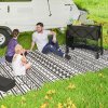 Outsunny Double Decker Folding Trolley on Wheels, 200KG & 350L Capacity Collapsible Wagon Festival Trolley Cart with 134cm Extended for Camping Sports Shopping Garden and Beach, Black