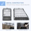 Pawhut Trapeze Collapsible Dog Pet Travel Box Cage Removable Tray 78 x 47 x 55cm