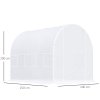 Outsunny 2.5 x 2 x 2 m Polytunnel Greenhouse, Walk-in Green House for Garden with Mesh Windows, Galvanised Steel Frame, White