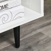 HOMCOM TV Stand Cabinet for Television up to 60 Inches, Modern TV Unit with Storage Shelf and Cable Hole for Living Room Bedroom, White